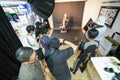 Kuala Lumpur, Malaysia Ã¢â¬â November 3, 2018: Group of photographers learning creative portrait during photo shooting in